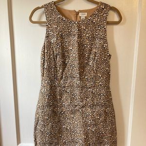 J Crew Leopard Print Sheath Dress, size 6